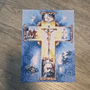 Jesus On Cross Full Finished Diamond Painting Wall Decor New